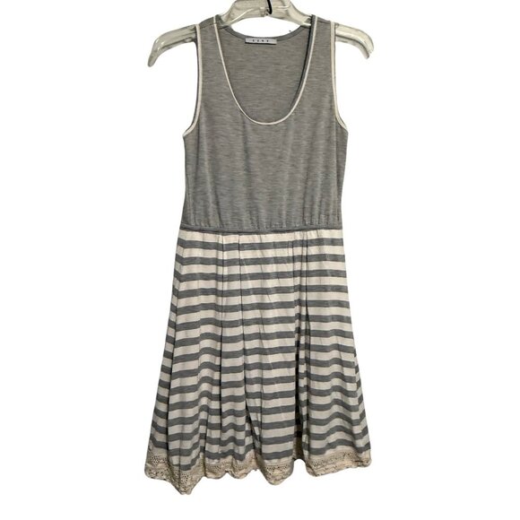 ezra Dresses & Skirts - Womens Ezra Grey & Cream Sleeveless Mini Dress - Size Medium